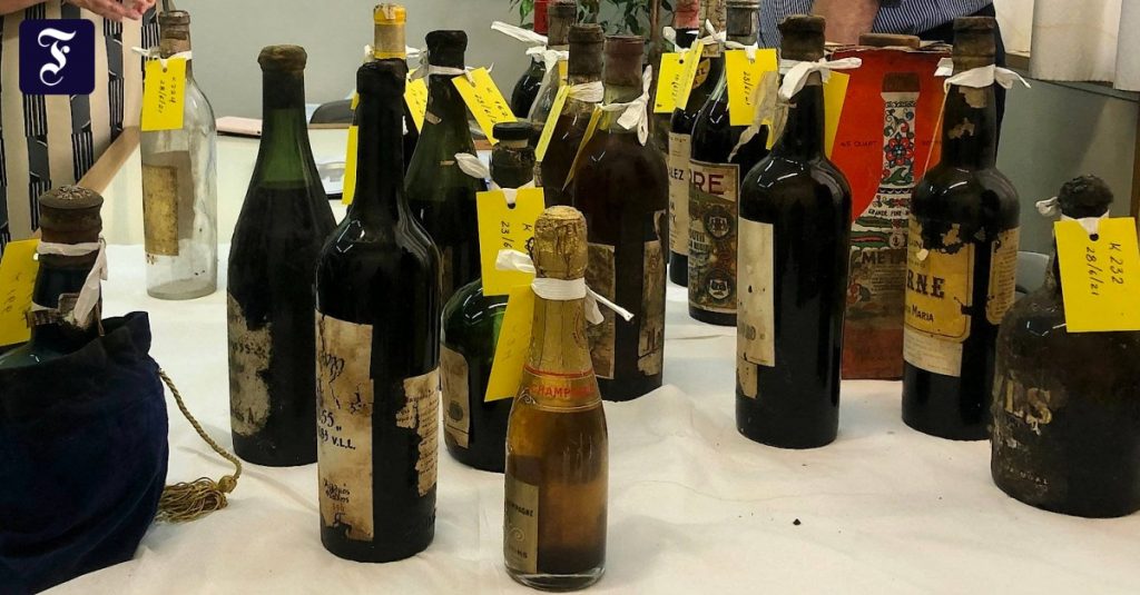 Precious bottles of wine were discovered in the former royal palace near Athens