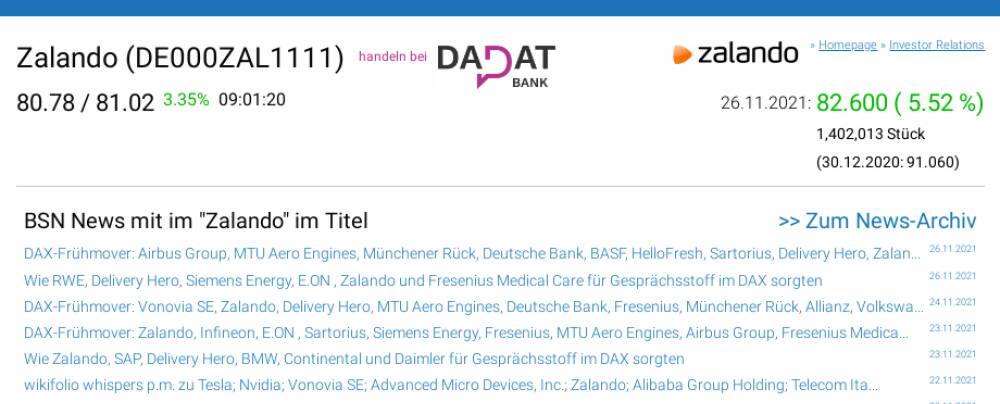 How Airbus Group, MTU Aero Engines, Deutsche Bank, Zalando, HelloFresh and Sartorius made the DAX talk