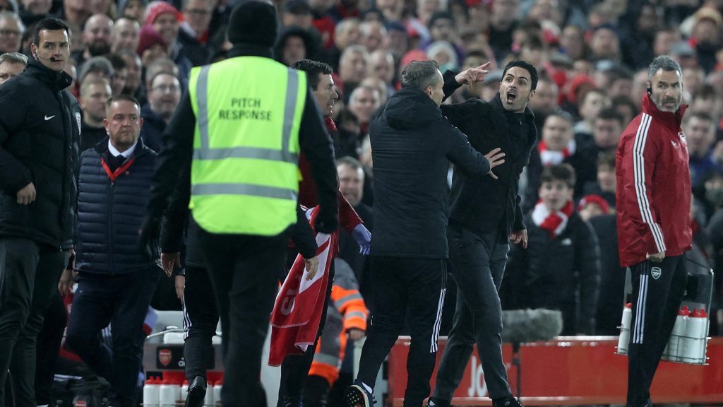 Liverpool FC - Arsenal: The Reds clearly beat Arsenal - Jurgen Klopp and Mikel Arteta fight