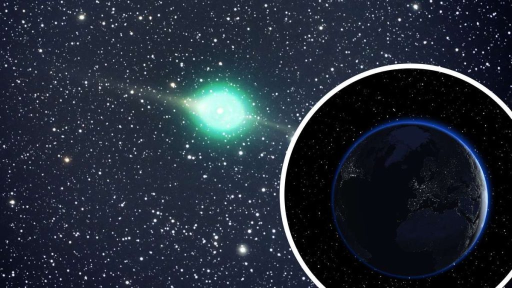 The comet with a diameter of 150 km is heading straight to Earth