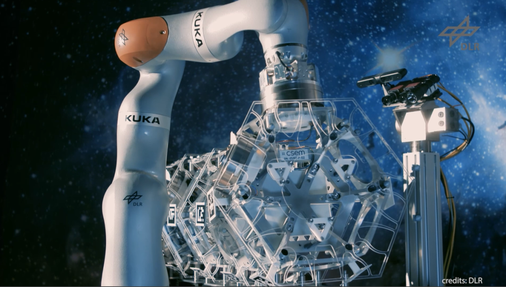 Swiss high-tech space - space robots to assemble a new super telescope in space