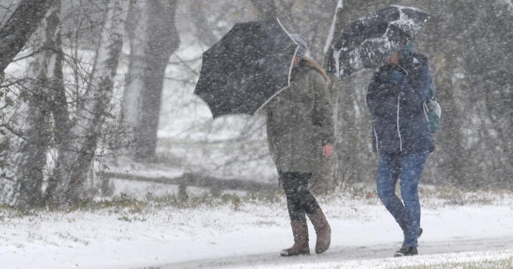 Weather warning: Snow falls in the east as it has not been seen in ten years
