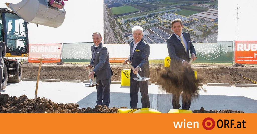 Foundation stone laid for new postal logistics center - wien.ORF.at