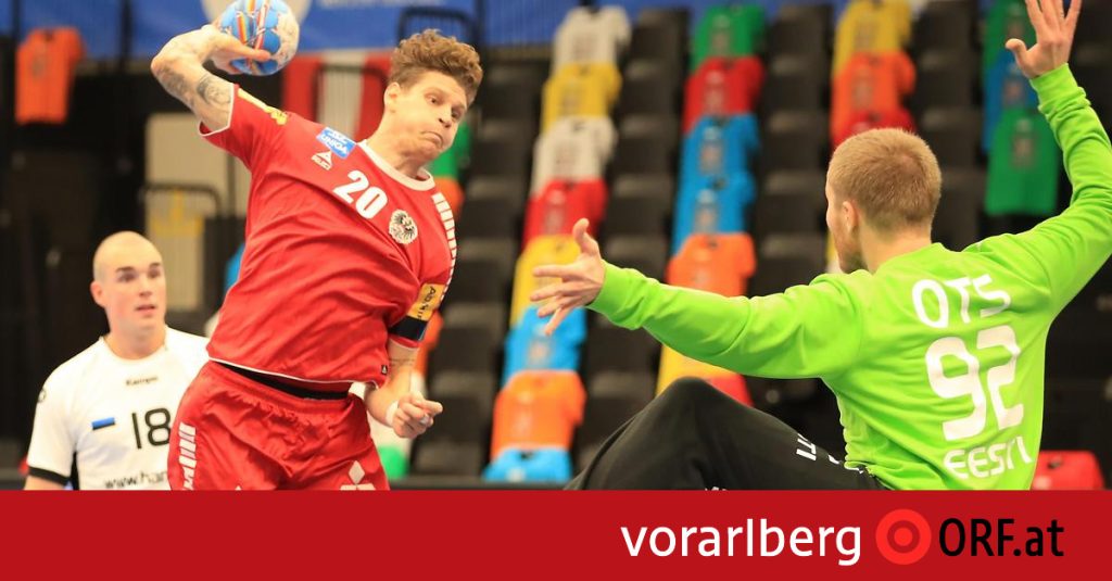 The national handball team in Bregenz vs Estonia