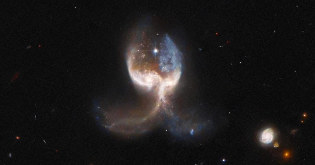 'Angel's Wing': Hubble depicts compact galaxies