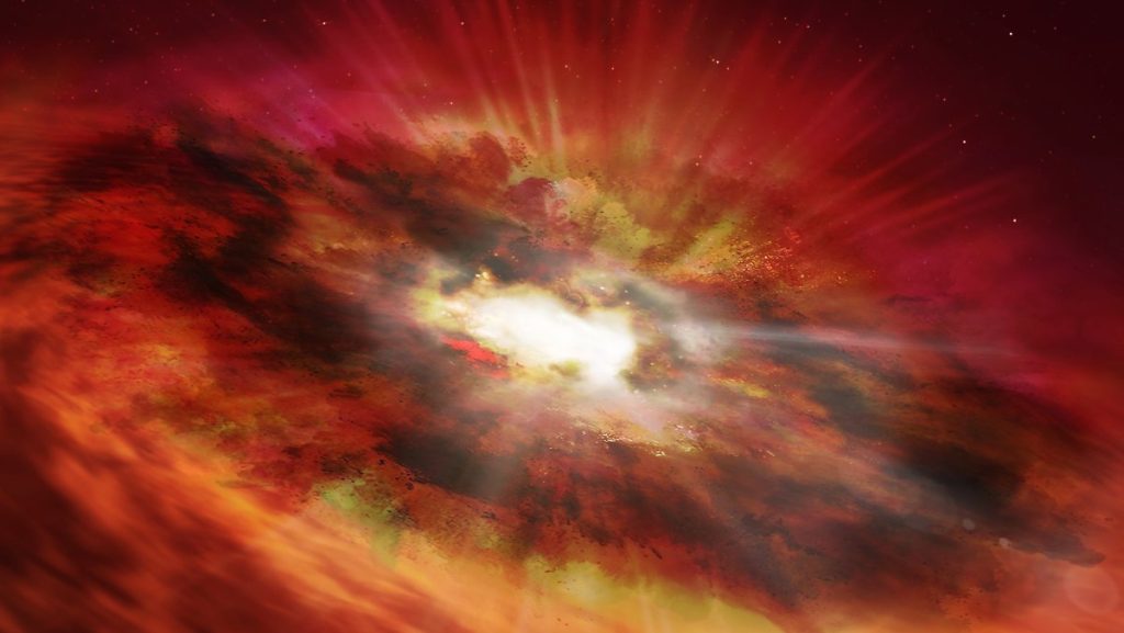 Already huge as a kid: an ancient black hole can help solve puzzles
