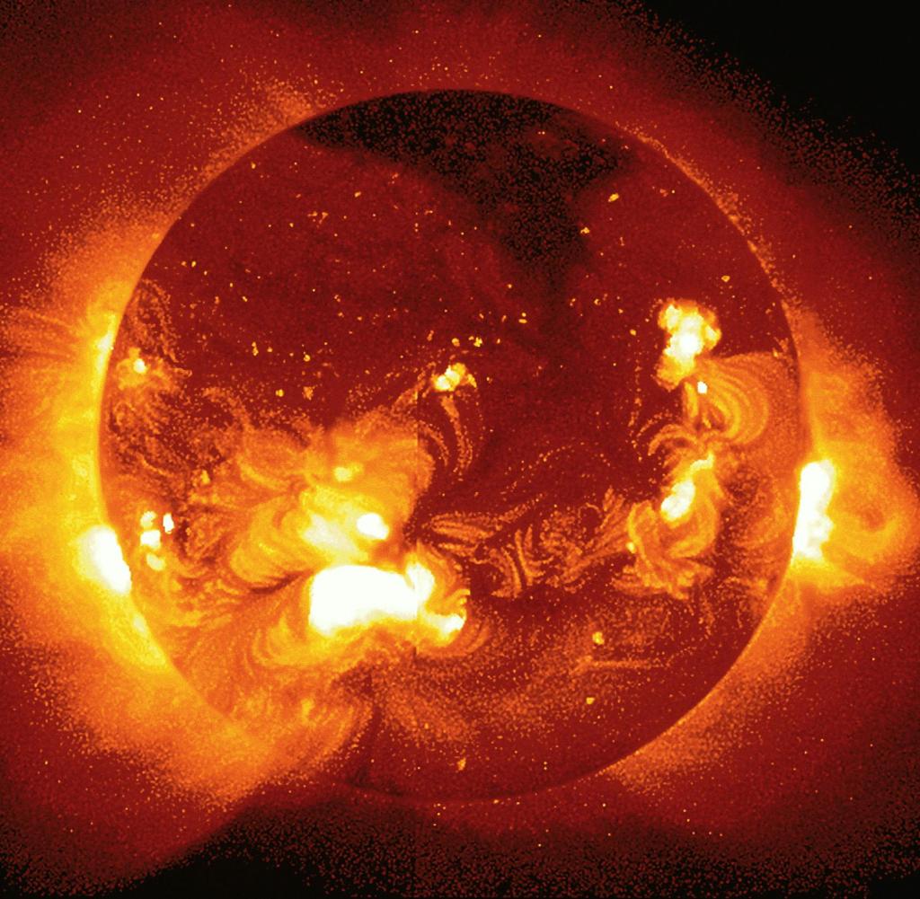Solar storm: eruptions on the sun