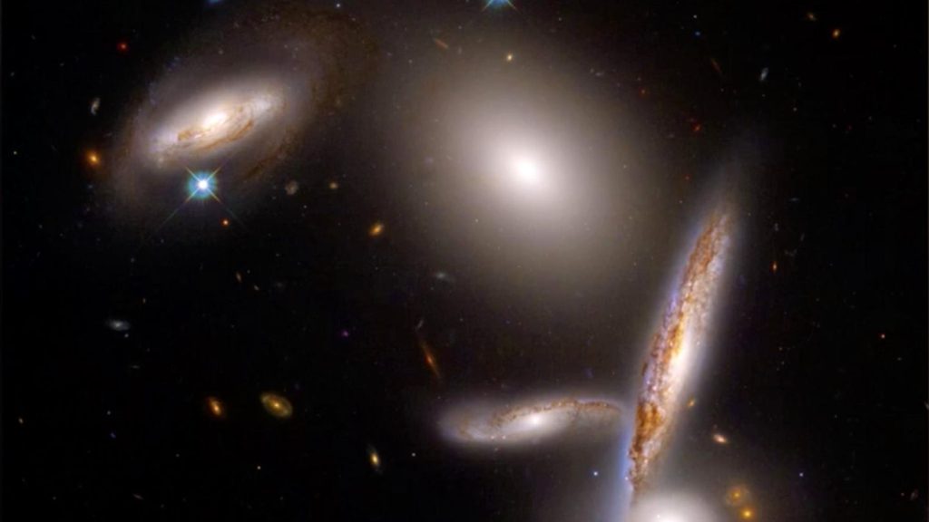 Space: NASA shows unusual images of a group of galaxies