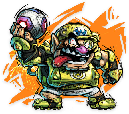 Wario artwork from Mario Strikers: Battle League Football