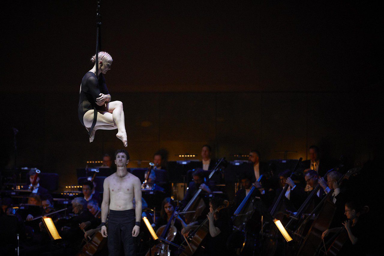 Beethoven's Ninth Symphony as an acrobatic break