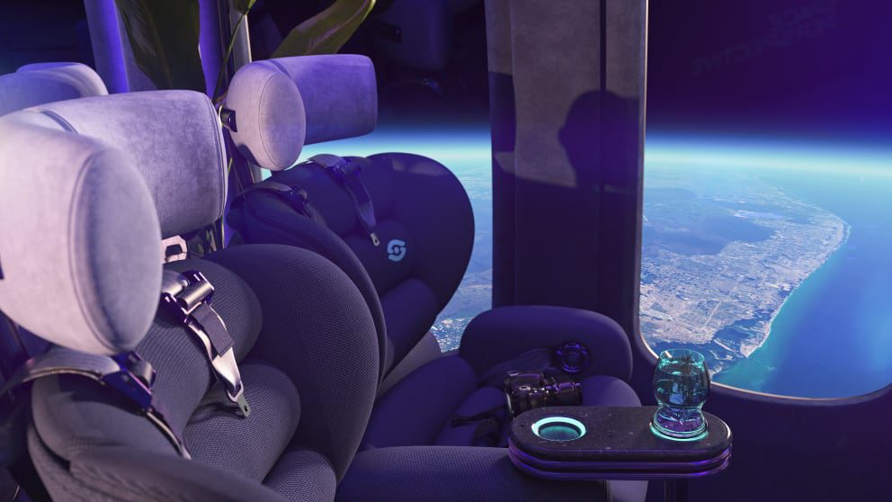 Seats with the best view: A view of our planet opens from the panoramic windows