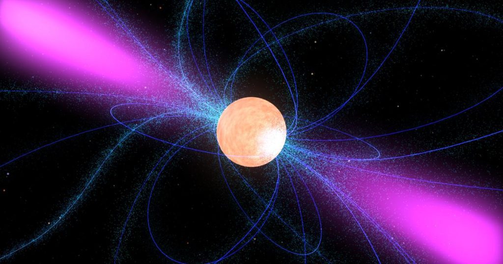 Discovery of a star with a giant magnetic field