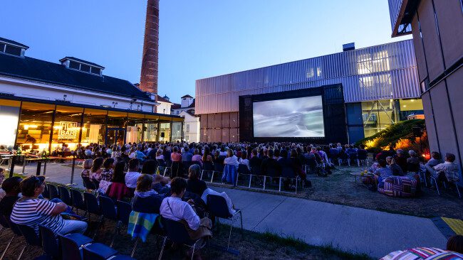 Open-air cinema in front of the boiler house