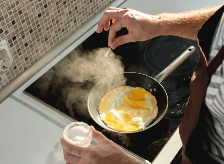 Monitor your cholesterol levels and eat eggs every day with a pinch of salt for extra flavour
