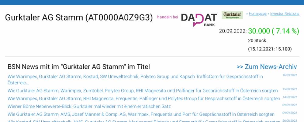 How Warimpex, Rath AG, Gurktaler AG Stamm, Marinomed Biotech, Agrana and RHI Magnesita Speak in Austria