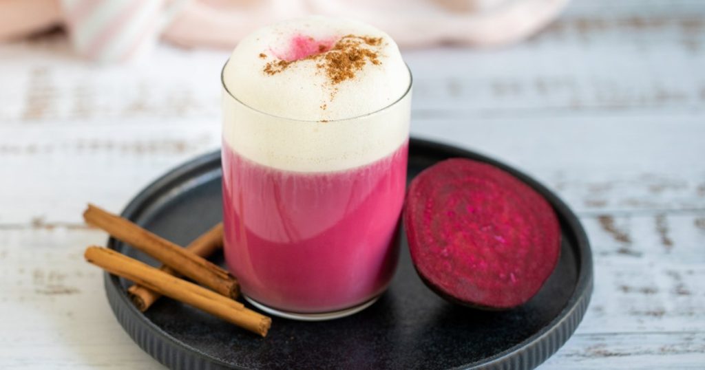 This beetroot latte is perfect for gray fall afternoons