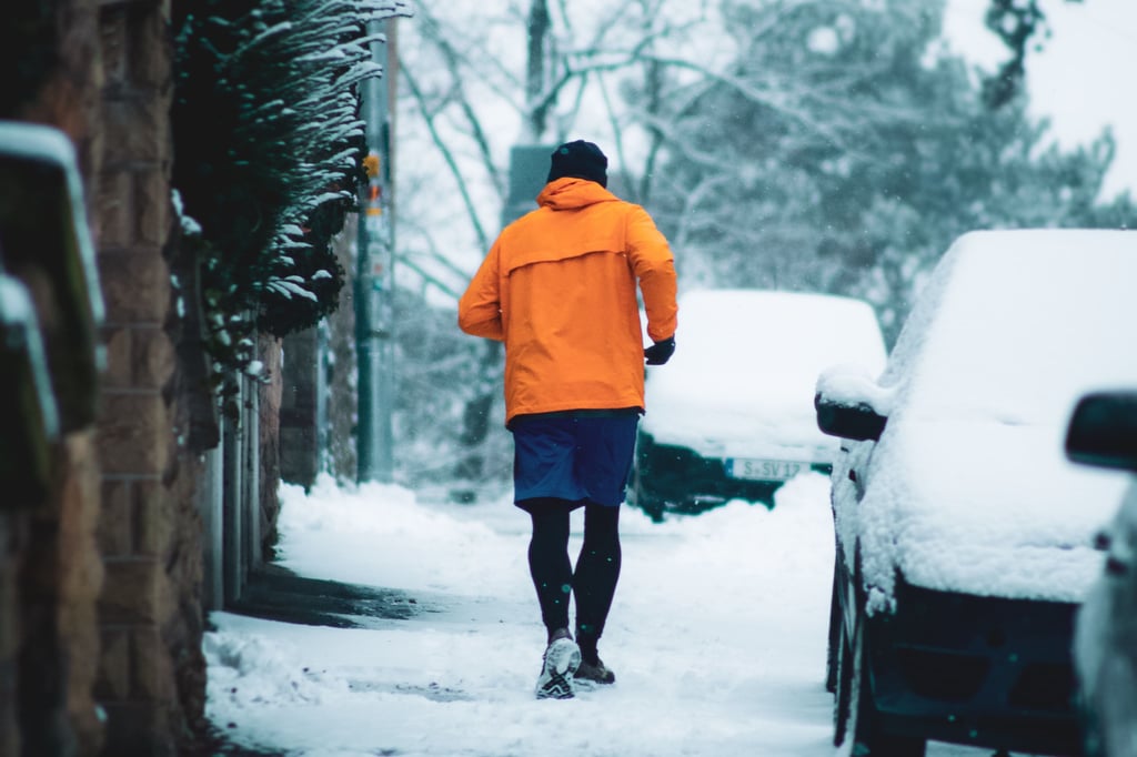 Athlete during the winter