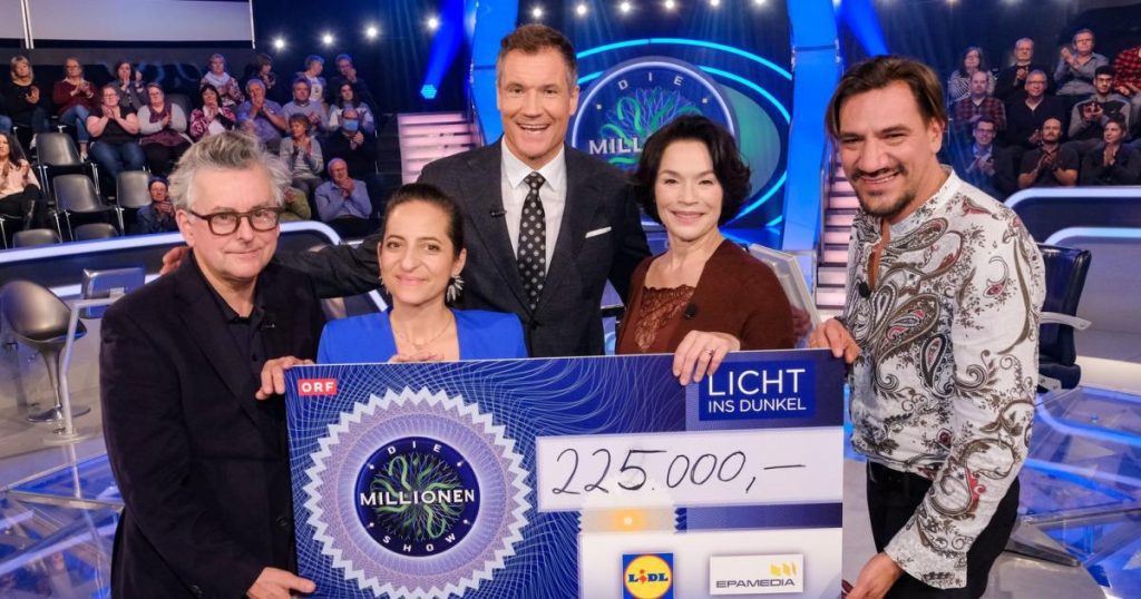 Record: 'Celebrity Million Show' brings in €225,000 to light in the dark