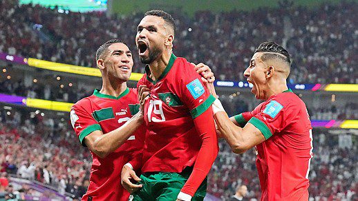 Morocco's top scorer Youssef Al-Nusairi celebrates