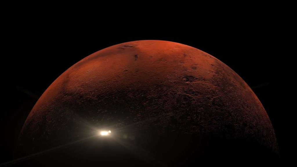 Researchers are looking for liquid water on Mars.  (Icon picture)