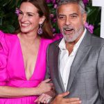 Julia Roberts: The actress wears a dress covered in George Clooney
