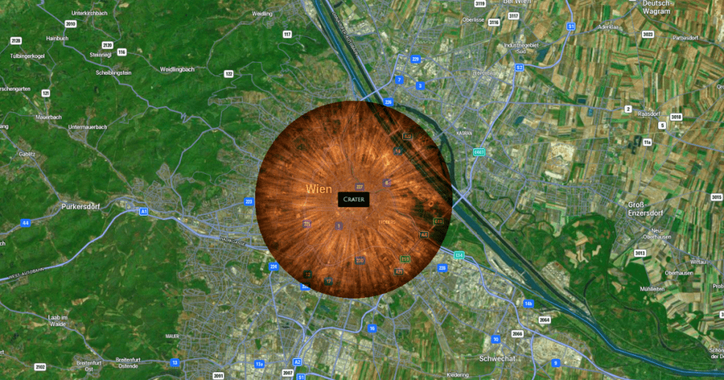 This is what happens when an asteroid hits Vienna